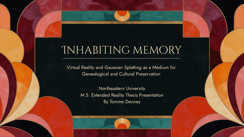 Thesis presentation — first page